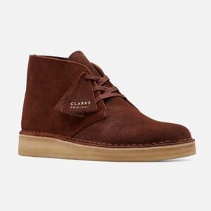 Clarks Brown Suede Chukka Boots with Crepe Sole